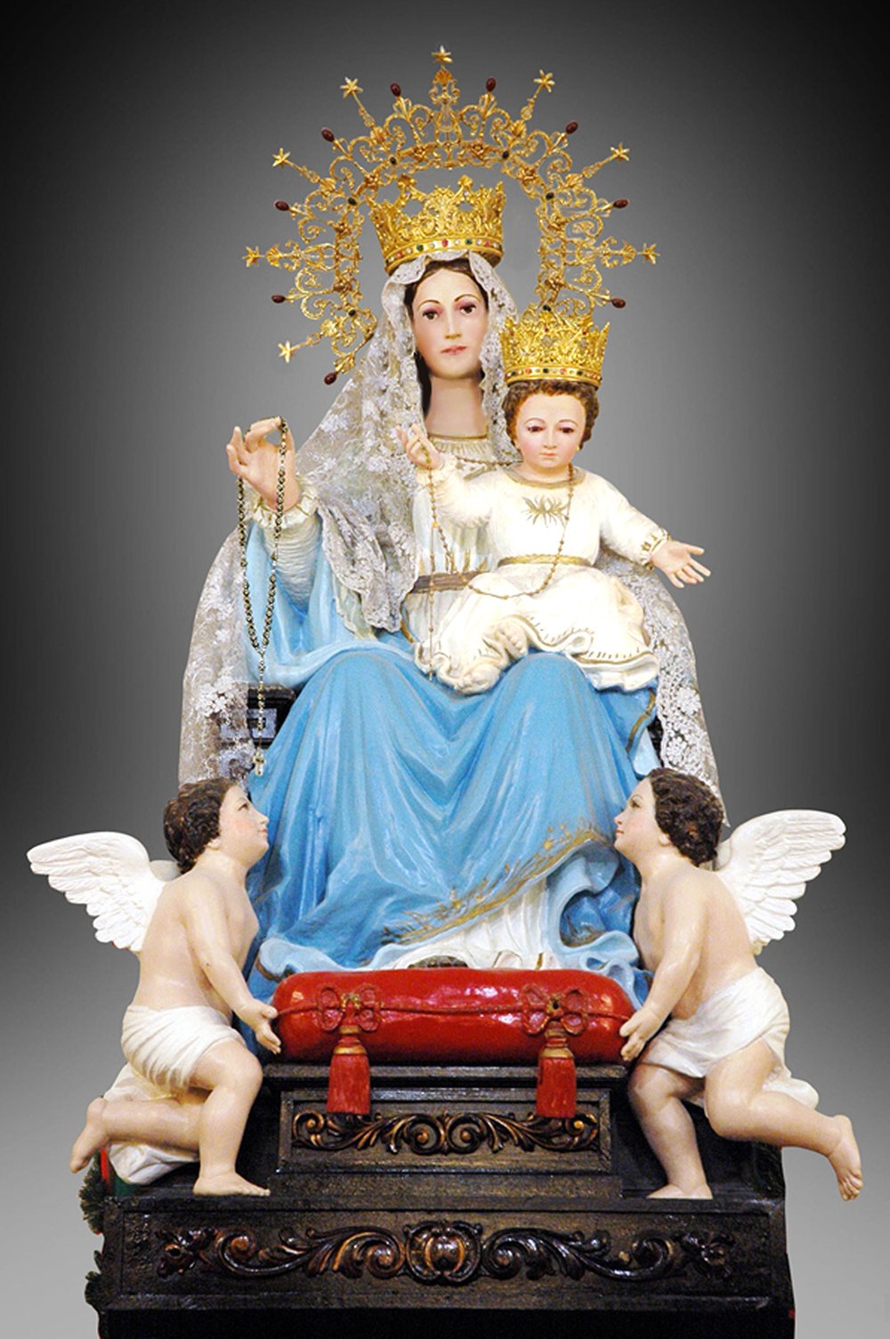 Statue of Our Lady of Arabia with the Child Jesus and two angels, Our Lady of Arabia Catholic Church Umm Al Quwain